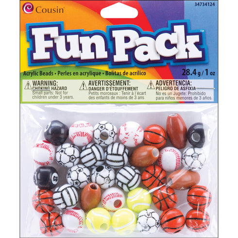 SPORTS ACRYLIC BEADS